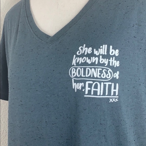 Things she loves v neck boldness of her faith top - Picture 5 of 8